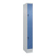 C+P Doppelstock-Spind Classic PLUS, Sockel, 1 Abteil, 1950x250x500mm, 7035/5023 Front RAL 5023 Fernblau-1