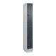 C+P Doppelstock-Spind Classic PLUS, Sockel, 1 Abteil, 1950x250x500mm, 7035/7016 Front RAL 7016 Anthrazitgrau-1