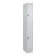 C+P Doppelstock-Spind Classic PLUS, Sockel, 1 Abteil, 1950x250x500mm, 7035/7035 Front RAL 7035 Lichtgrau-1