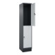 C+P Doppelstock-Spind Classic PLUS, Sockel, 1 Abteil, 1950x400x500mm, 7016/7035 Front RAL 7035 Lichtgrau-2