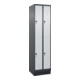 C+P Doppelstock-Spind Classic PLUS, Sockel, 2 Abteile, 1950x500x500mm, 7016/7035 Front RAL 7035 Lichtgrau-1