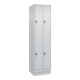 C+P Doppelstock-Spind Classic PLUS, Sockel, 2 Abteile, 1950x500x500mm, 7035/7035 Front RAL 7035 Lichtgrau-1