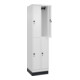 C+P Doppelstock-Spind Classic PLUS, Sockel, 2 Abteile, 1950x500x500mm, 9016/9016 Front RAL 9016 Verkehrsweiß-2