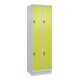 C+P Doppelstock-Spind Classic PLUS, Sockel, 2 Abteile, 1950x600x500mm, 7035/0024 Front 1108060 RDS Viridingrün-1
