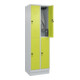 C+P Doppelstock-Spind Classic PLUS, Sockel, 2 Abteile, 1950x600x500mm, 7035/0024 Front 1108060 RDS Viridingrün-4