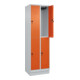 C+P Doppelstock-Spind Classic PLUS, Sockel, 2 Abteile, 1950x600x500mm, 7035/2004 Front RAL 2004 Reinorange-2