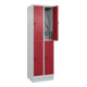 C+P Doppelstock-Spind Classic PLUS, Sockel, 2 Abteile, 1950x600x500mm, 7035/3003 Front RAL 3003 Rubinrot-4