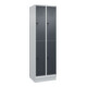 C+P Doppelstock-Spind Classic PLUS, Sockel, 2 Abteile, 1950x600x500mm, 7035/7016 Front RAL 7016 Anthrazitgrau-1