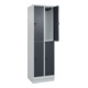 C+P Doppelstock-Spind Classic PLUS, Sockel, 2 Abteile, 1950x600x500mm, 7035/7016 Front RAL 7016 Anthrazitgrau-2