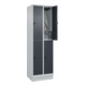 C+P Doppelstock-Spind Classic PLUS, Sockel, 2 Abteile, 1950x600x500mm, 7035/7016 Front RAL 7016 Anthrazitgrau-4
