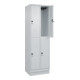 C+P Doppelstock-Spind Classic PLUS, Sockel, 2 Abteile, 1950x600x500mm, 7035/7035 Front RAL 7035 Lichtgrau-2