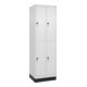 C+P Doppelstock-Spind Classic PLUS, Sockel, 2 Abteile, 1950x600x500mm, 9016/9016 Front RAL 9016 Verkehrsweiß-1
