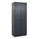 C+P Doppelstock-Spind Classic PLUS, Sockel, 2 Abteile, 1950x800x500mm, 7016/7016 Front RAL 7016 Anthrazitgrau-1
