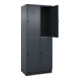 C+P Doppelstock-Spind Classic PLUS, Sockel, 2 Abteile, 1950x800x500mm, 7016/7016 Front RAL 7016 Anthrazitgrau-2