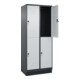 C+P Doppelstock-Spind Classic PLUS, Sockel, 2 Abteile, 1950x800x500mm, 7016/7035 Front RAL 7035 Lichtgrau-2