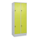 C+P Doppelstock-Spind Classic PLUS, Sockel, 2 Abteile, 1950x800x500mm, 7035/0024 Front 1108060 RDS Viridingrün-1