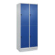 C+P Doppelstock-Spind Classic PLUS, Sockel, 2 Abteile, 1950x800x500mm, 7035/5010 Front RAL 5010 Enzianblau-1
