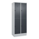 C+P Doppelstock-Spind Classic PLUS, Sockel, 2 Abteile, 1950x800x500mm, 7035/7016 Front RAL 7016 Anthrazitgrau-1