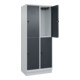 C+P Doppelstock-Spind Classic PLUS, Sockel, 2 Abteile, 1950x800x500mm, 7035/7016 Front RAL 7016 Anthrazitgrau-2