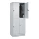 C+P Doppelstock-Spind Classic PLUS, Sockel, 2 Abteile, 1950x800x500mm, 7035/7035 Front RAL 7035 Lichtgrau-4