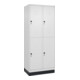 C+P Doppelstock-Spind Classic PLUS, Sockel, 2 Abteile, 1950x800x500mm, 9016/9016 Front RAL 9016 Verkehrsweiß-1