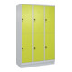 C+P Doppelstock-Spind Classic PLUS, Sockel, 3 Abteile, 1950x1200x500mm, 7035/002 Front 1108060 RDS Viridingrün-1