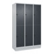 C+P Doppelstock-Spind Classic PLUS, Sockel, 3 Abteile, 1950x1200x500mm, 7035/701 Front RAL 7016 Anthrazitgrau-1