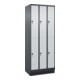 C+P Doppelstock-Spind Classic PLUS, Sockel, 3 Abteile, 1950x750x500mm, 7016/7035 Front RAL 7035 Lichtgrau-1