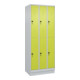 C+P Doppelstock-Spind Classic PLUS, Sockel, 3 Abteile, 1950x750x500mm, 7035/0024 Front 1108060 RDS Viridingrün-1