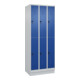 C+P Doppelstock-Spind Classic PLUS, Sockel, 3 Abteile, 1950x750x500mm, 7035/5010 Front RAL 5010 Enzianblau-1