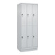 C+P Doppelstock-Spind Classic PLUS, Sockel, 3 Abteile, 1950x750x500mm, 7035/7035 Front RAL 7035 Lichtgrau-1