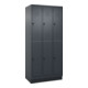 C+P Doppelstock-Spind Classic PLUS, Sockel, 3 Abteile, 1950x900x500mm, 7016/7016 Front RAL 7016 Anthrazitgrau-1