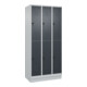 C+P Doppelstock-Spind Classic PLUS, Sockel, 3 Abteile, 1950x900x500mm, 7035/7016 Front RAL 7016 Anthrazitgrau-1