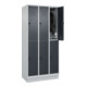 C+P Doppelstock-Spind Classic PLUS, Sockel, 3 Abteile, 1950x900x500mm, 7035/7016 Front RAL 7016 Anthrazitgrau-4