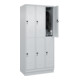 C+P Doppelstock-Spind Classic PLUS, Sockel, 3 Abteile, 1950x900x500mm, 7035/7035 Front RAL 7035 Lichtgrau-4