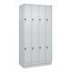 C+P Doppelstock-Spind Classic PLUS, Sockel, 4 Abteile, 1950x1000x500mm, 7035/703 Front RAL 7035 Lichtgrau-1