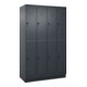 C+P Doppelstock-Spind Classic PLUS, Sockel, 4 Abteile, 1950x1200x500mm, 7016/701 Front RAL 7016 Anthrazitgrau-1