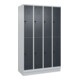 C+P Doppelstock-Spind Classic PLUS, Sockel, 4 Abteile, 1950x1200x500mm, 7035/701 Front RAL 7016 Anthrazitgrau-1