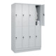 C+P Doppelstock-Spind Classic PLUS, Sockel, 4 Abteile, 1950x1200x500mm, 7035/703 Front RAL 7035 Lichtgrau-4