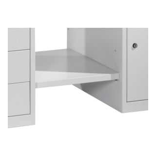 C+P Etagère pour établi avec deux armoires sur pied B1500mm Couleur gris clair
