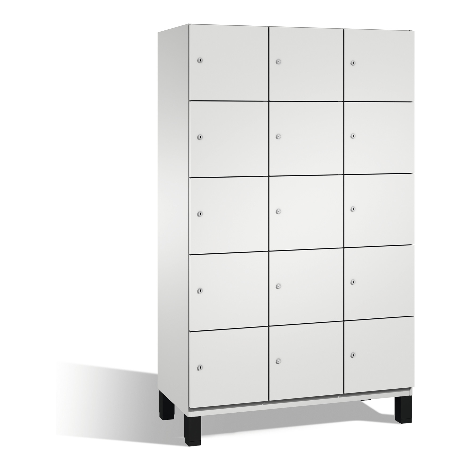 C+P Fächerschrank Cambio auf Füßen, 15 Fächer, H1980xB1200xT525mm Front Lichtgrau Korpus Lichtgrau ; C + P Möbelsysteme