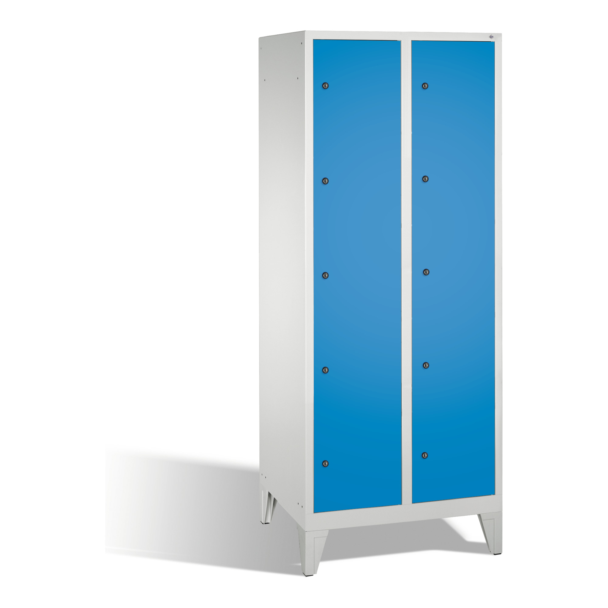 C+P Fächerschrank Classic auf Füßen, 10 Fächer, H1850xB810xT500mm Front Lichtblau Korpus Lichtgrau ; C + P Möbelsysteme
