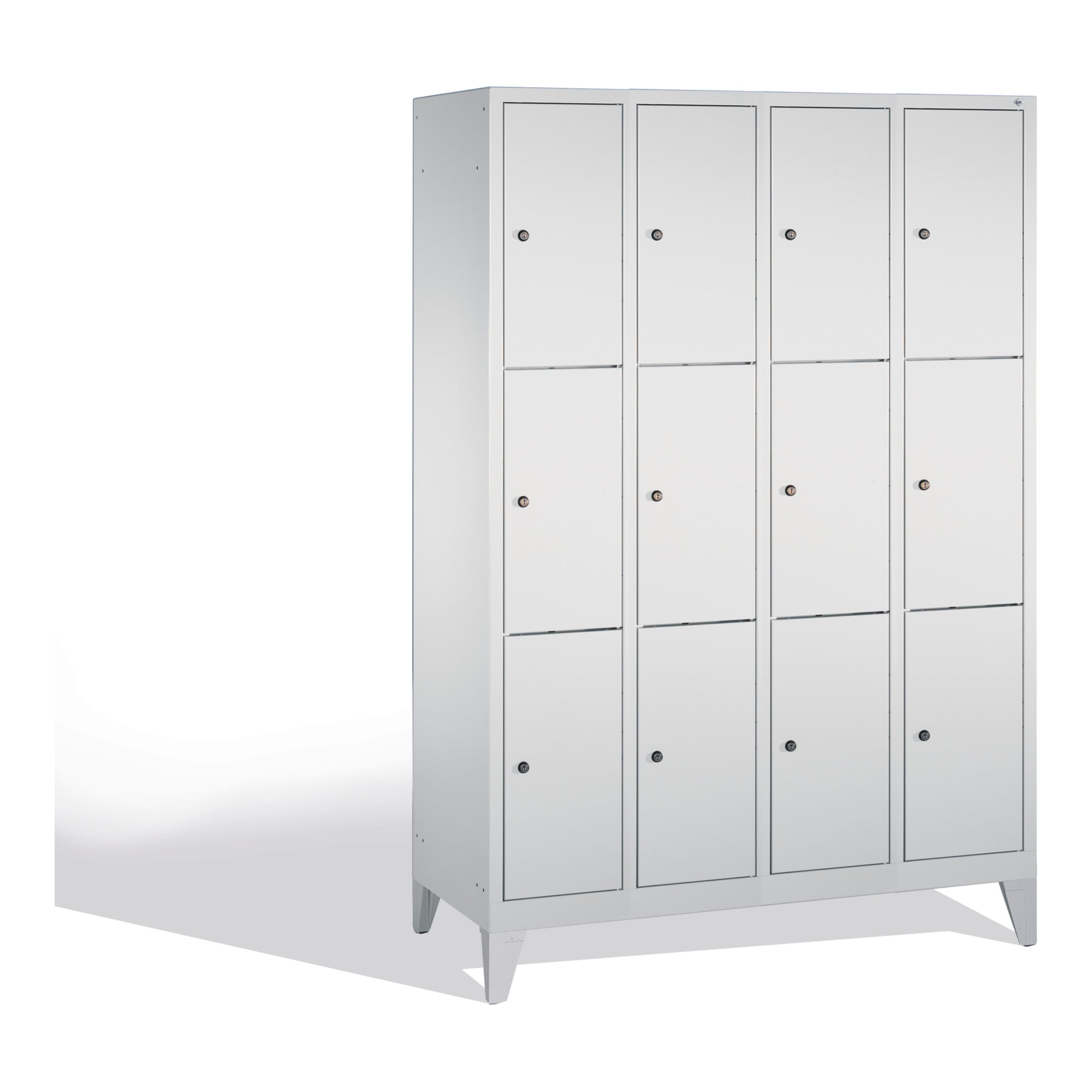 C+P Fächerschrank Classic auf Füßen, 12 Fächer, H1850xB1190xT500mm Front Lichtgrau Korpus Lichtgrau ; C + P Möbelsysteme