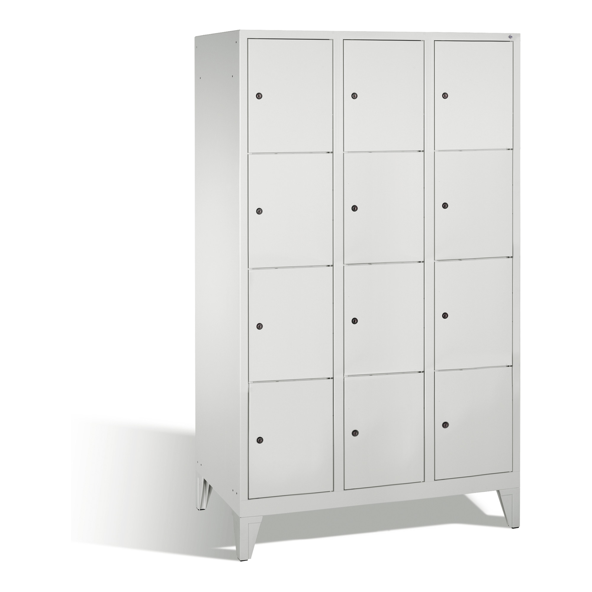 C+P Fächerschrank Classic auf Füßen, 12 Fächer, H1850xB1200xT500mm Front Lichtgrau Korpus Lichtgrau ; C + P Möbelsysteme