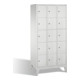 C+P Fächerschrank Classic auf Füßen 15 Fächer Front Lichtgrau Korpus Lichtgrau