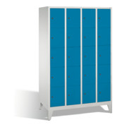 C+P Fächerschrank Classic auf Füßen, 20 Fächer, H1850xB1190xT500mm Front Lichtblau Korpus Lichtgrau
