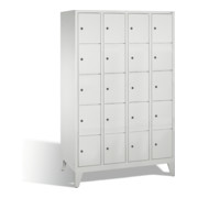 C+P Fächerschrank Classic auf Füßen, 20 Fächer, H1850xB1190xT500mm Front Lichtgrau Korpus Lichtgrau