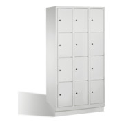 C+P Fächerschrank Classic auf Sockel 12 Fächer Front Lichtgrau Korpus Lichtgrau-1