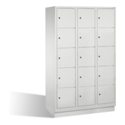 C+P Fächerschrank Classic auf Sockel 15 Fächer Front Lichtgrau Korpus Lichtgrau