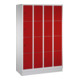 C+P Fächerschrank Classic auf Sockel, 16 Fächer, H1800xB1190xT500mm Front Rubinrot Korpus Lichtgrau-1